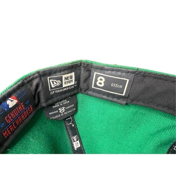 New Era Men’s 8 Oakland A’s Fitted Hat Green MLB Fan Apparel - Picture 5 of 6